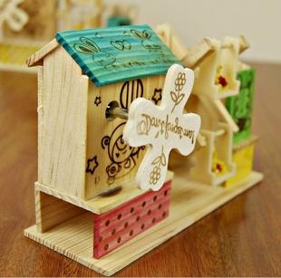 创意礼品闺蜜生日礼物使用新奇特别彩色木制品田园风光音乐风车